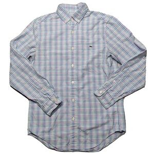 VINEYARD VINES Tucker Classic Fit Men XS Blue Purple Plaid Button Shirt
